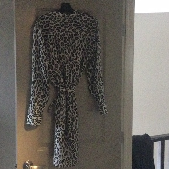 Theory Leopard Print Silk Knee Length Dress - Picture 3 of 4